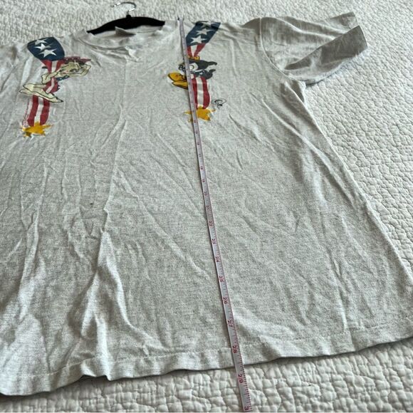 ✨ Vintage Tultex Gray Betty Boop Single Stitch Shirt XL Made in USA 90s - Picture 13 of 13
